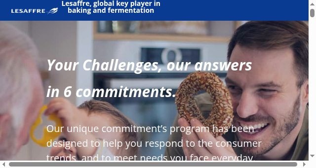 Screenshot of bakingwithlesaffre.com