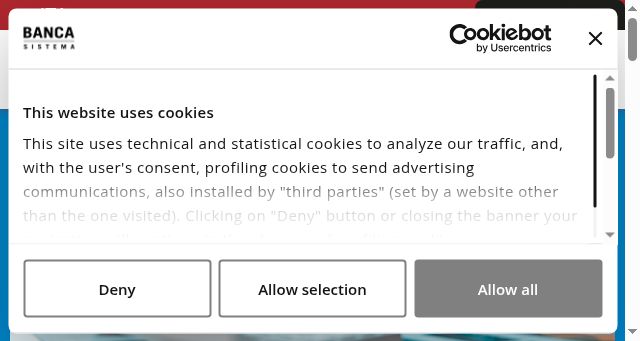 Screenshot of bancasistema.it