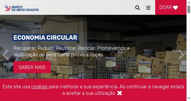 Screenshot of bancodebensdoados.pt