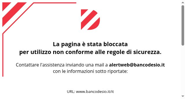 Screenshot of bancodesio.it