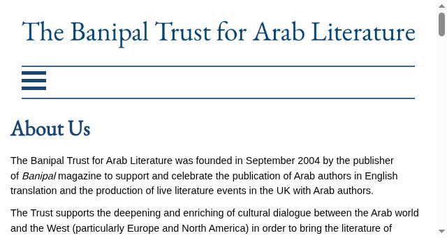 Screenshot of banipaltrust.org.uk