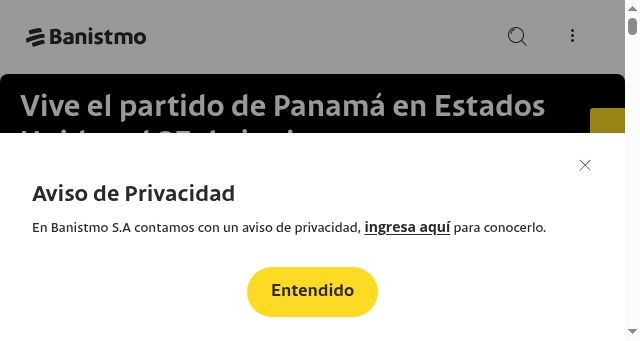 Screenshot of banistmo.com