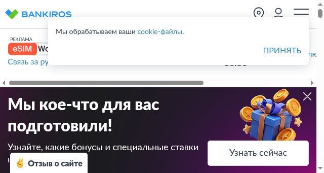 Screenshot of bankiros.ru