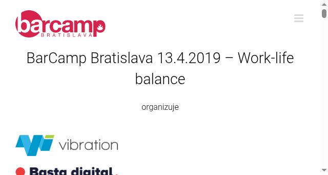 Screenshot of barcampbratislava.sk