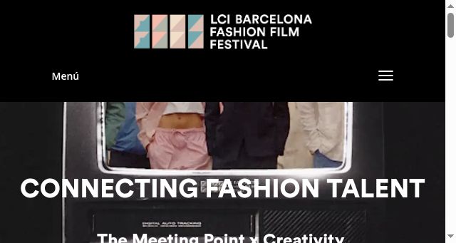 Screenshot of barcelonafashionfilmfestival.net
