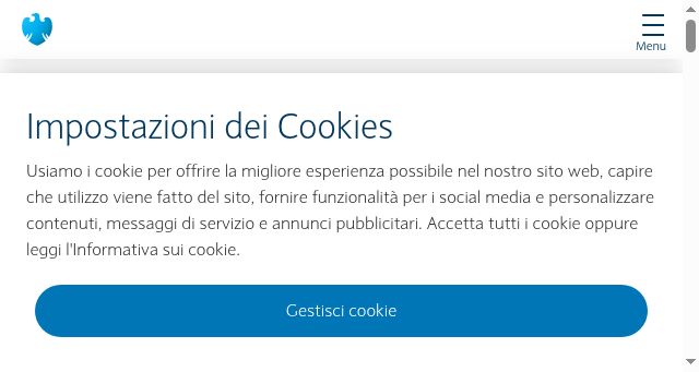 Screenshot of barclays.it