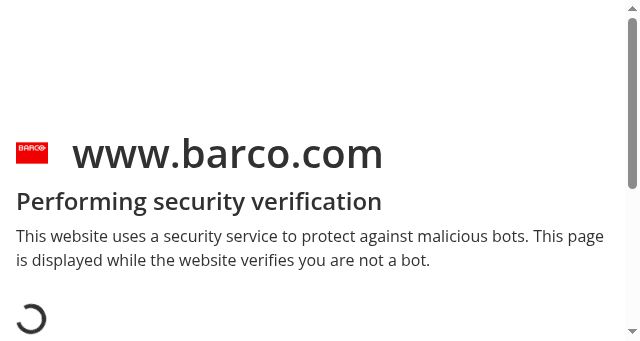 Screenshot of barco.com