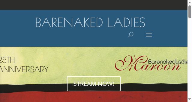 Screenshot of barenakedladies.com