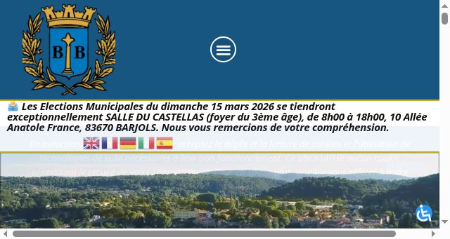 Screenshot of barjols.fr