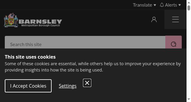 Screenshot of barnsley.gov.uk