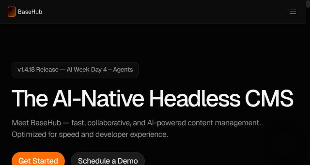 Screenshot of basehub.com