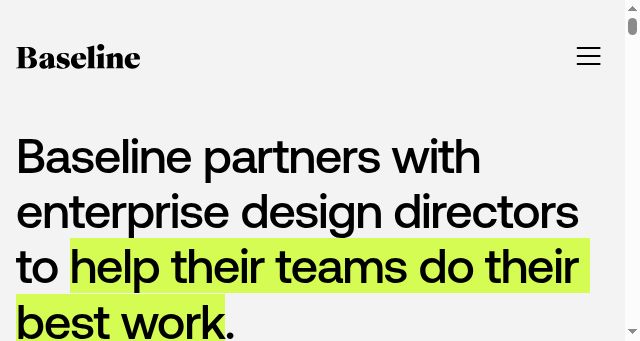 Screenshot of baselinedesign.com