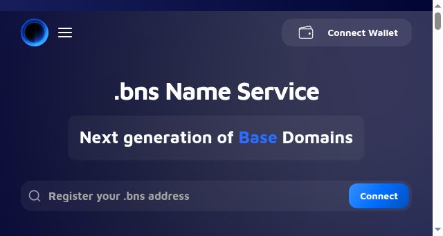 Screenshot of basename.domains