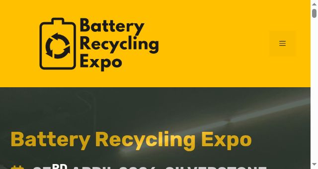 Screenshot of batteryrecyclingexpo.co.uk