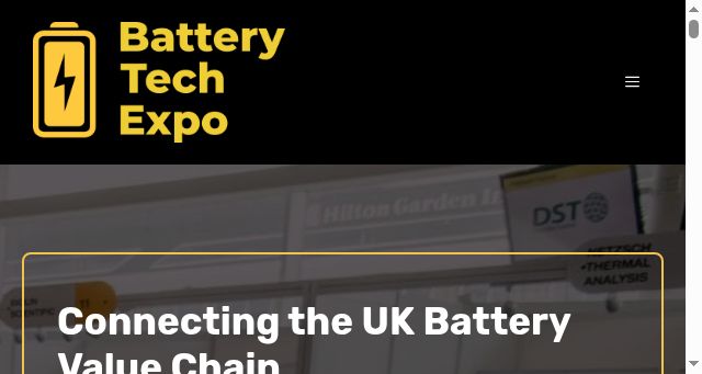 Screenshot of batterytechexpo.co.uk