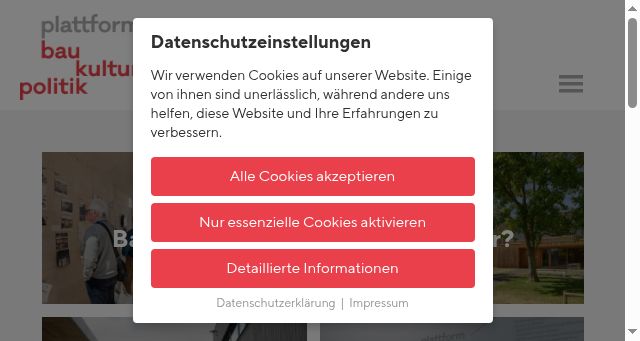 Screenshot of baukulturpolitik.at