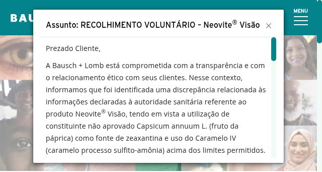 Screenshot of bausch.com.br