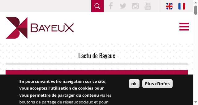 Screenshot of bayeux.fr