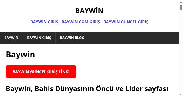 Screenshot of baywin.org