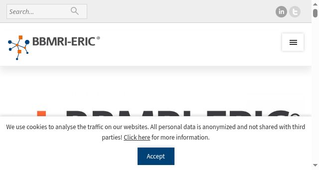 Screenshot of bbmri-eric.eu