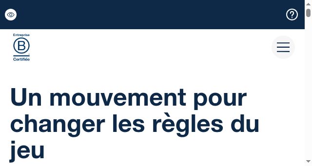 Screenshot of bcorporation.fr