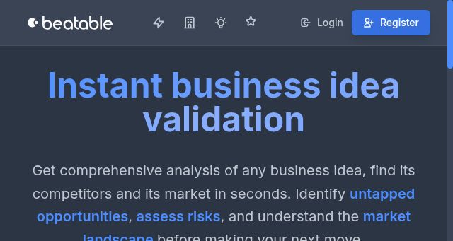 Screenshot of beatable.co