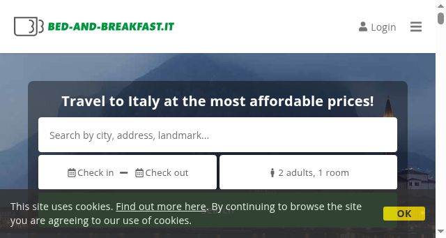 Screenshot of bed-and-breakfast.it