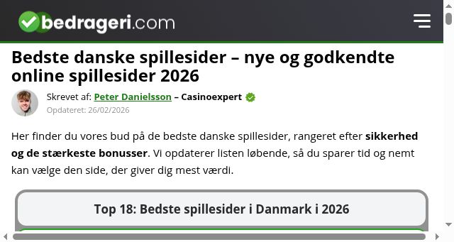 Screenshot of bedrageri.com