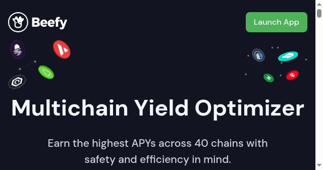 Screenshot of beefy.finance