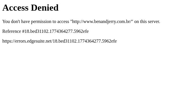 Screenshot of benandjerry.com.br