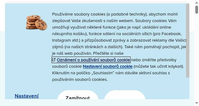 Screenshot of benandjerry.cz