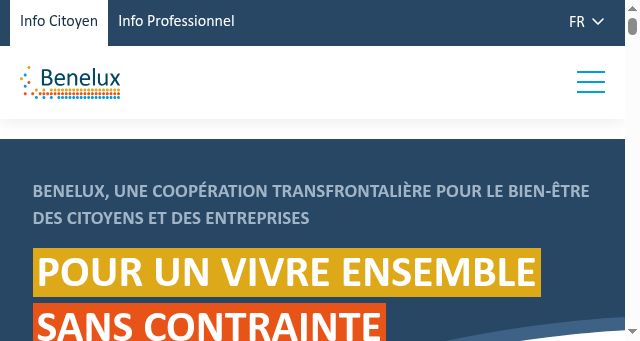 Screenshot of benelux.int