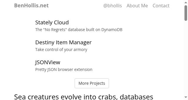 Screenshot of benhollis.net