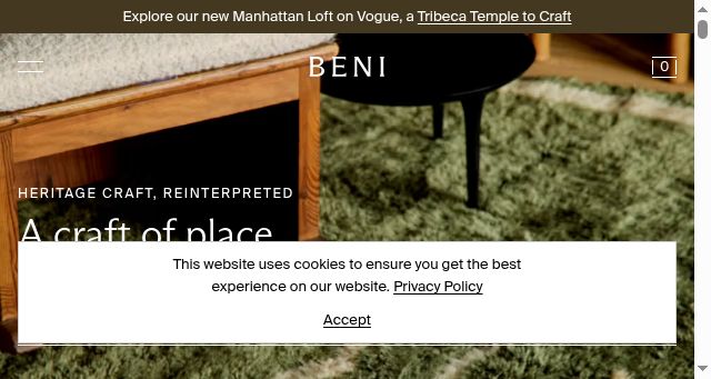 Screenshot of benirugs.com