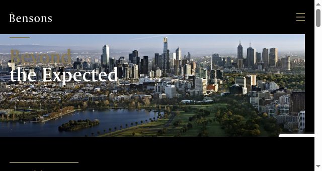 Screenshot of bensonsproperty.com.au