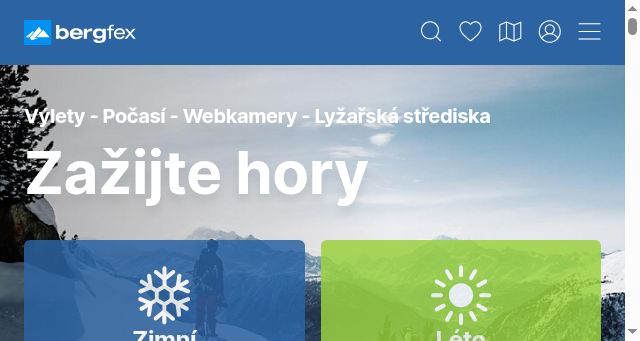 Screenshot of bergfex.cz