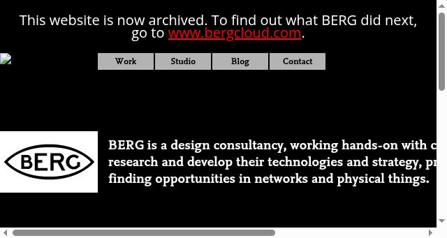 Screenshot of berglondon.com