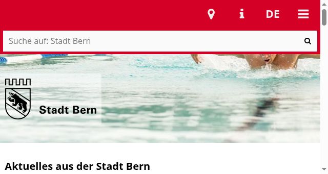 Screenshot of bern.ch
