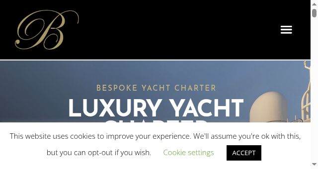 Screenshot of bespokeyachtcharter.com