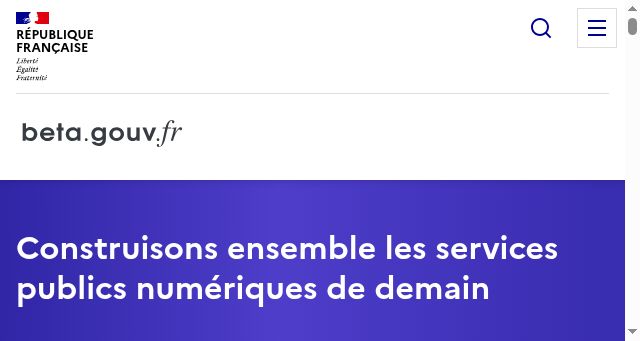 Screenshot of beta.gouv.fr