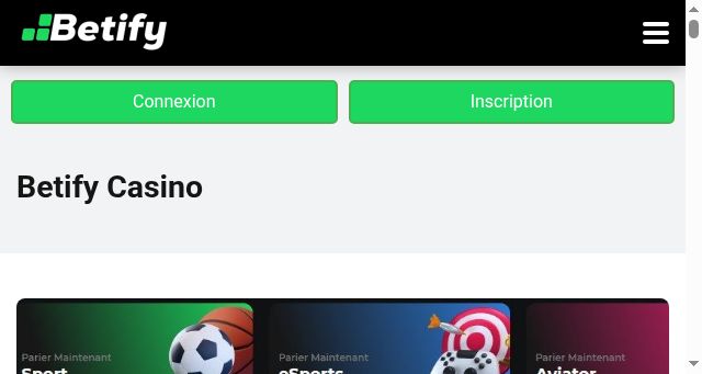 Screenshot of betifyfrance.com