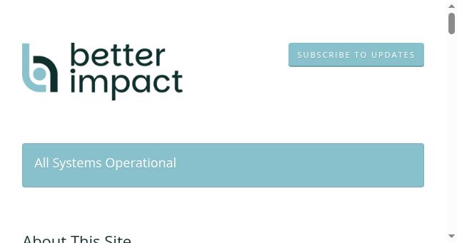 Screenshot of betterimpactstatus.com