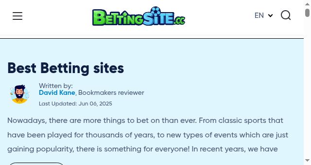 Screenshot of bettingsite.cc