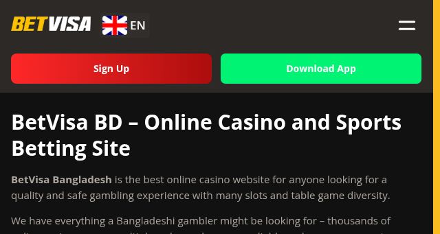 Screenshot of betvisa.bet