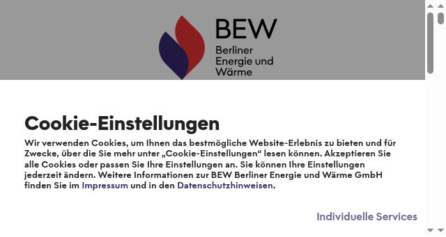 Screenshot of bew.berlin