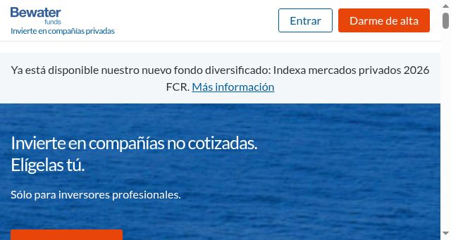 Screenshot of bewaterfunds.com