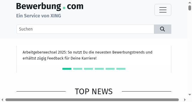 Screenshot of bewerbung.com