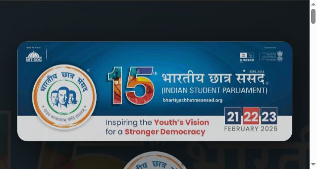 Screenshot of bhartiyachhatrasansad.org