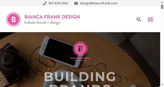 Screenshot of biancafrankdesign.com