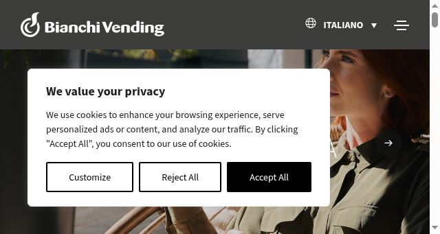 Screenshot of bianchivending.com